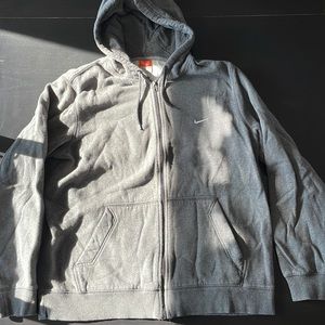 Men’s Nike zip up hoodie, Gray, extra large